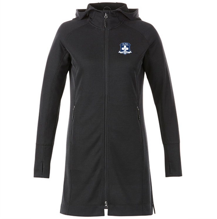 ST. ANNE STAFFWEAR - CREST EMB - ODELL KNIT ZIP HOODY - LADIES