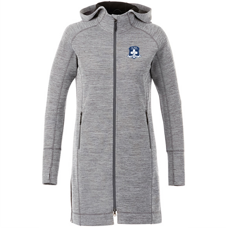 ST. ANNE STAFFWEAR - CREST EMB - ODELL KNIT ZIP HOODY - LADIES