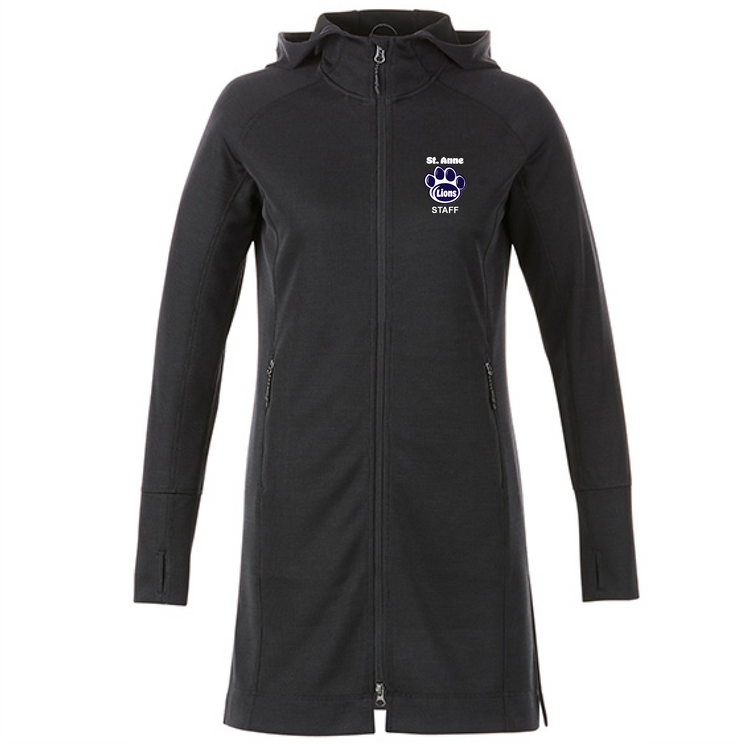 ST. ANNE STAFFWEAR - PAW EMB - ODELL KNIT ZIP HOODY - LADIES