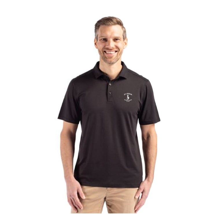 ST CECILIA STAFFWEAR - CUTTER & BUCK COASTLINE EPIC COMFORT ECO RECYCLED POLO - MENS