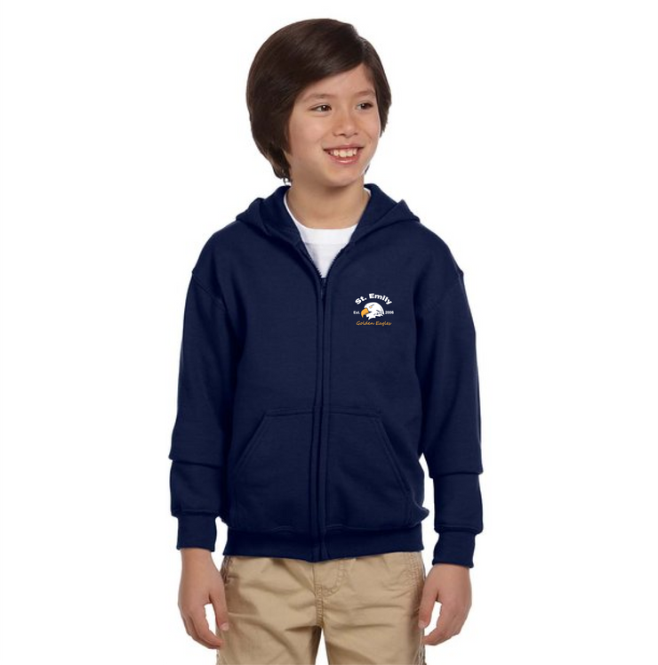 ST EMILY SPIRITWEAR - GILDAN HEAVY BLEND ZIPPED HOODIE - YOUTH