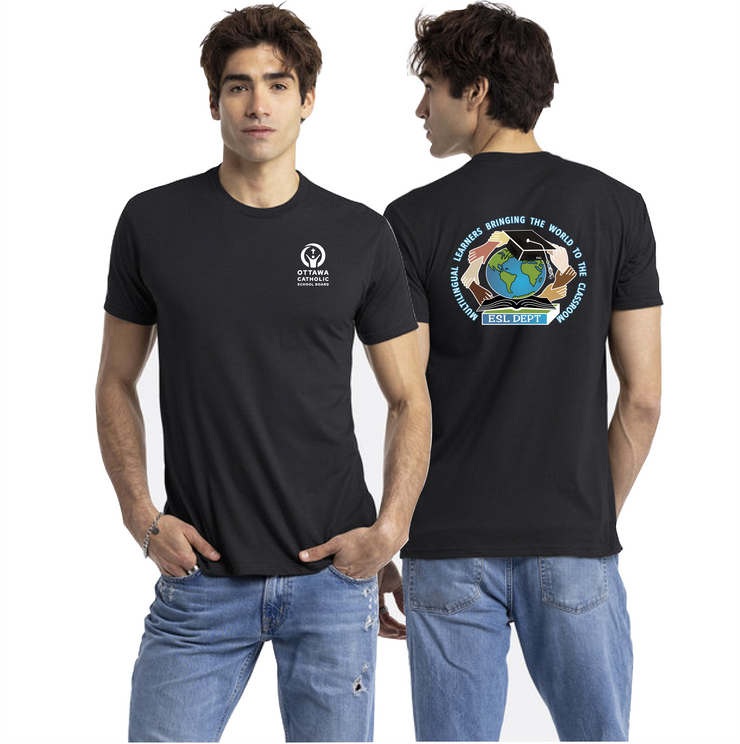 OCSB ESL DEPARTMENT - SCHOOL BOARD LOGO - NEXT LEVEL RINGSPUN TEE - ADULT