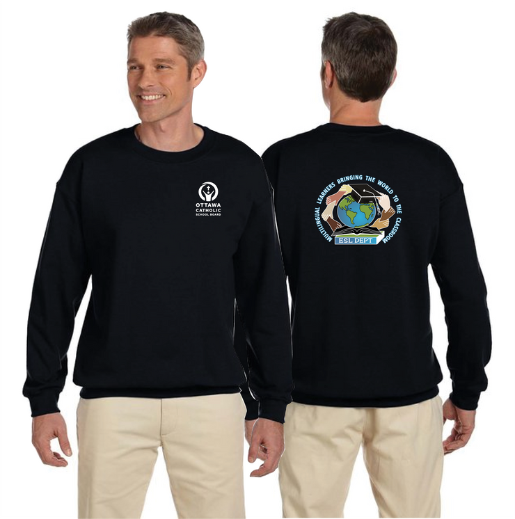 OCSB ESL DEPARTMENT - SCHOOL BOARD LOGO - GILDAN COTTON SWEATSHIRT - ADULT