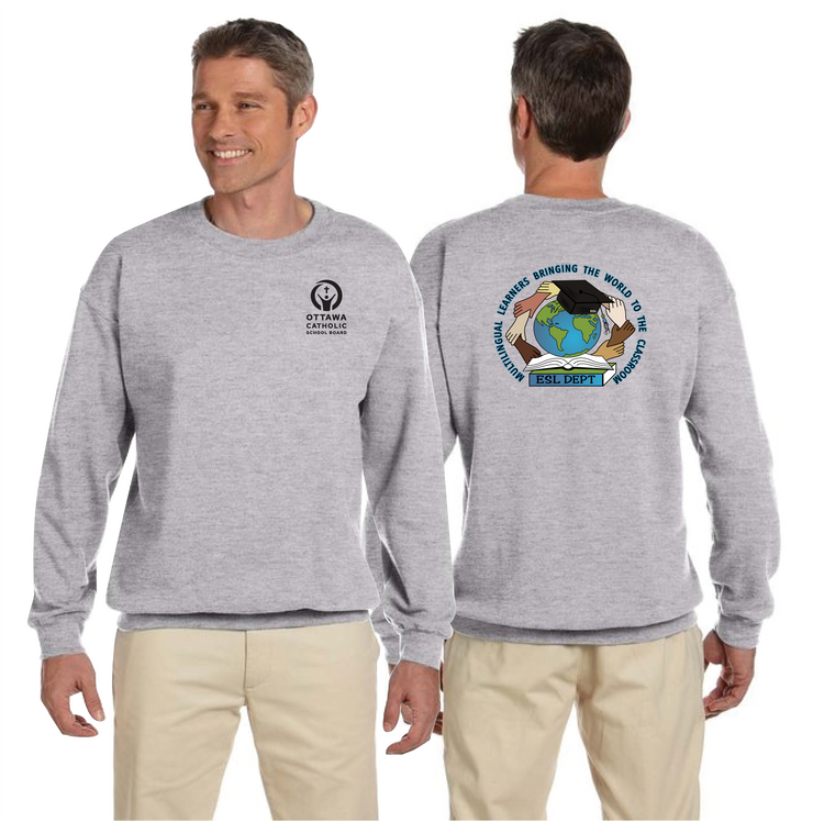OCSB ESL DEPARTMENT - SCHOOL BOARD LOGO - GILDAN COTTON SWEATSHIRT - ADULT
