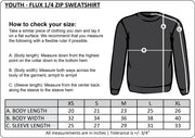 ROLAND MICHENER PUBLIC SCHOOL - MULTI COLOUR LEFT CHEST - FLUX 1/4 ZIP SWEATSHIRT - YOUTH