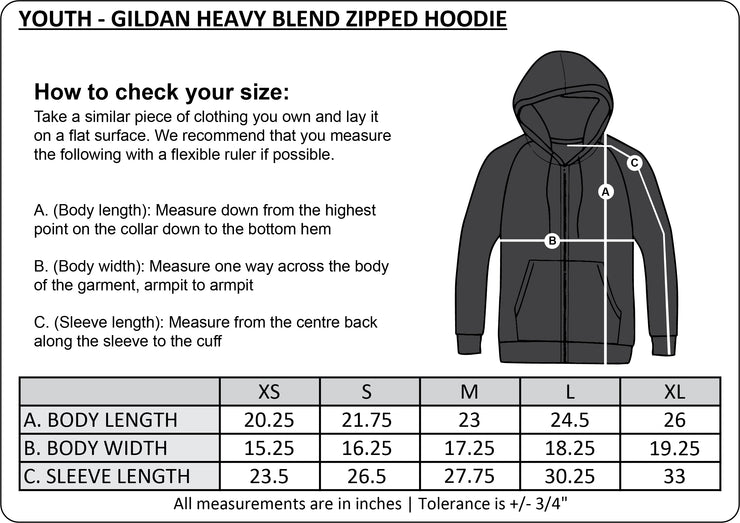 ST. GEORGE SPIRITWEAR- YOUTH GILDAN COTTON ZIP HOODIE