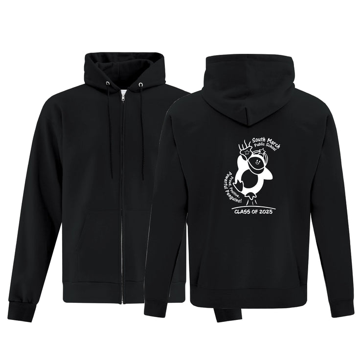 SOUTH MARCH GRADWEAR - SCHOOL LOGO - ATC COTTON ZIPPED HOODIE - ADULT