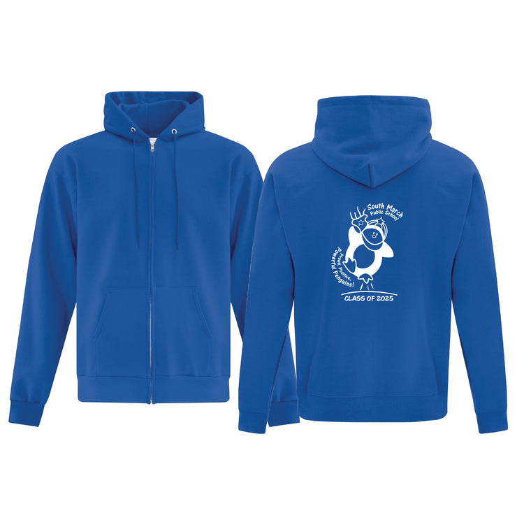 SOUTH MARCH GRADWEAR - SCHOOL LOGO - ATC COTTON ZIPPED HOODIE - ADULT
