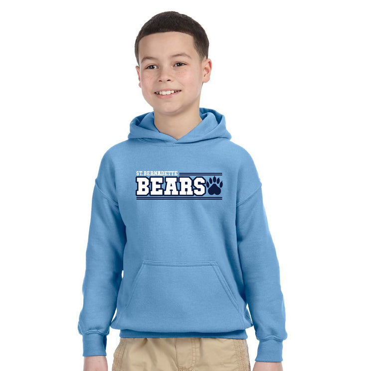 ST. BERNADETTE SPIRITWEAR - BERNADETTE PRINT - GILDAN COTTON HOODIE - YOUTH