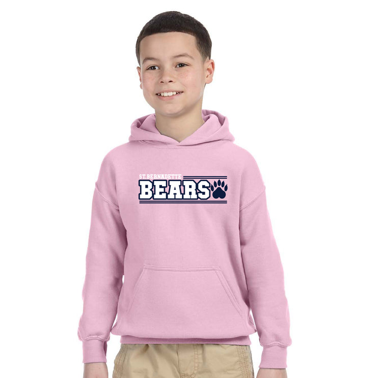 ST. BERNADETTE SPIRITWEAR - BERNADETTE PRINT - GILDAN COTTON HOODIE - YOUTH
