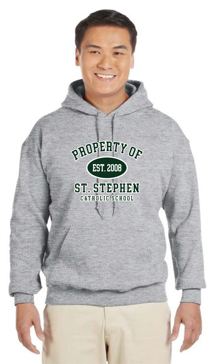 ST. STEPHEN SPIRITWEAR - ADULT - VARSITY - GILDAN COTTON HOODIE