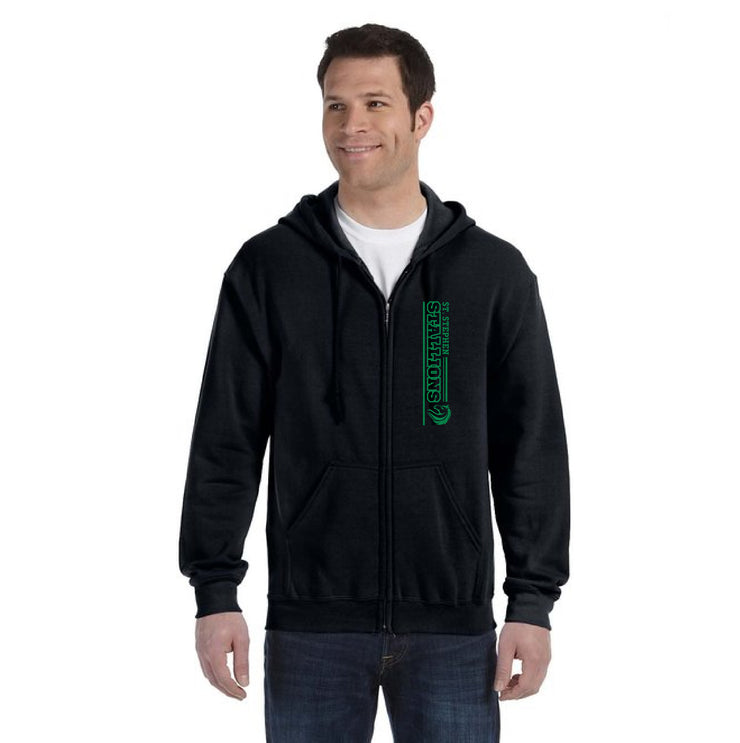 ST. STEPHEN SPIRITWEAR - STALLIONS - GILDAN COTTON ZIPPED HOODIE - ADULT