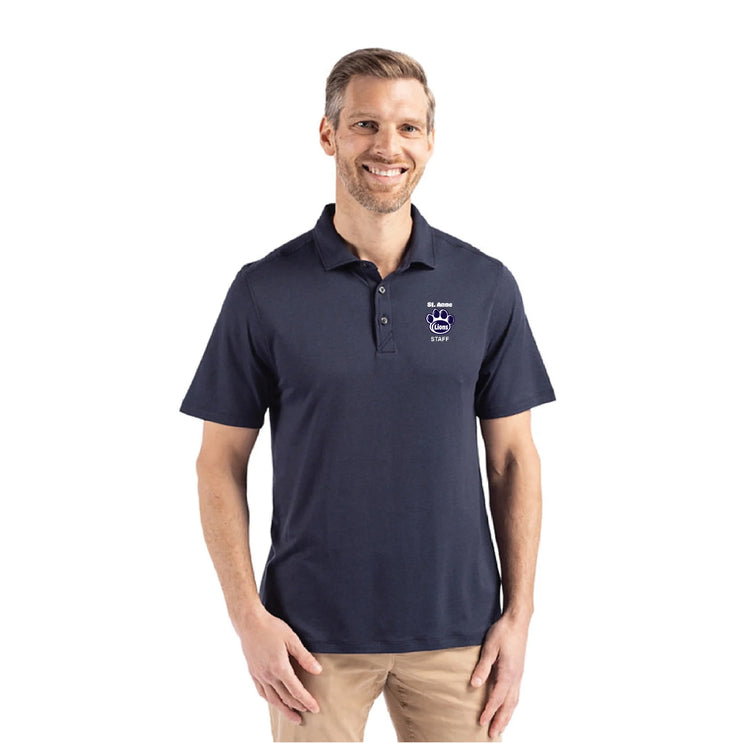ST.ANNE STAFFWEAR - PAW EMB - CUTTER & BUCK COASTLINE EPIC COMFORT ECO RECYCLED POLO - MENS