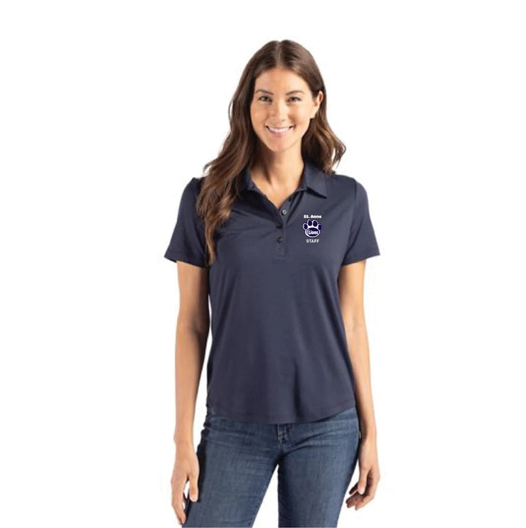 ST.ANNE STAFFWEAR - PAW EMB - CUTTER & BUCK COASTLINE EPIC COMFORT ECO RECYCLED POLO - LADIES