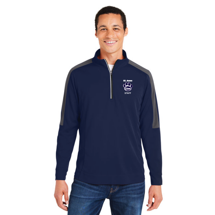 ST.ANNE STAFFWEAR - PAW EMB - TEAM 365 QUARTER ZIP - MENS