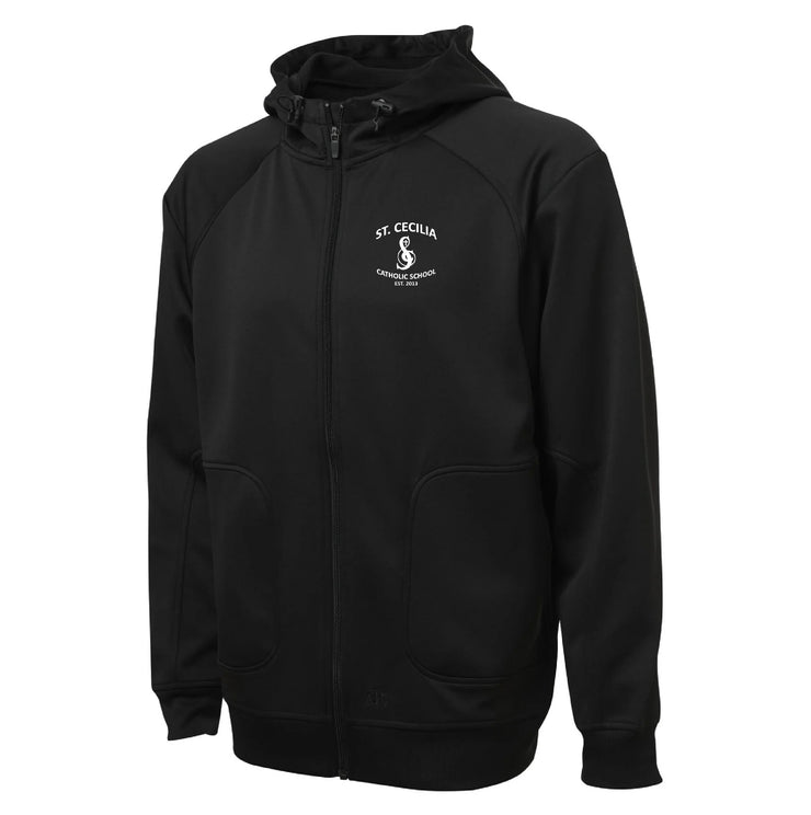ST CECILIA STAFFWEAR - PTECH HOODED JACKET - MENS