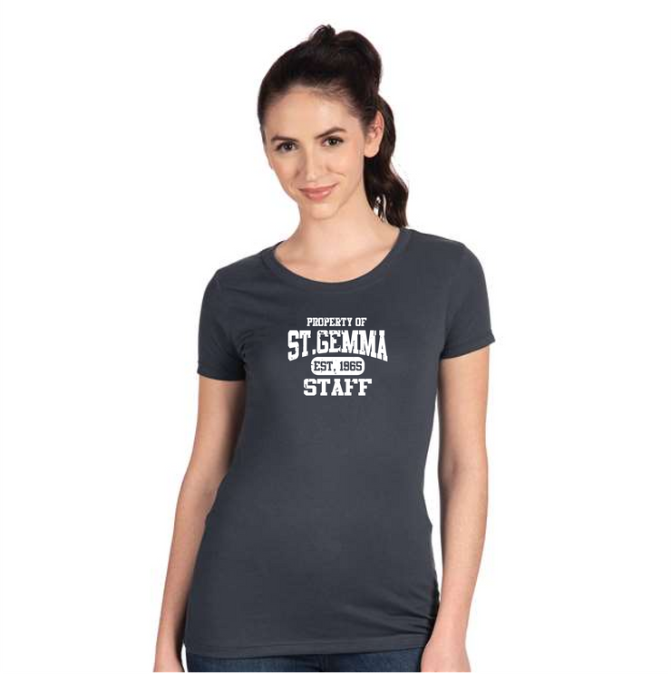 ST. GEMMA STAFFWEAR - NEXT LEVEL RINGSPUN TEE - LADIES