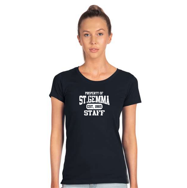 ST. GEMMA STAFFWEAR - NEXT LEVEL RINGSPUN TEE - LADIES