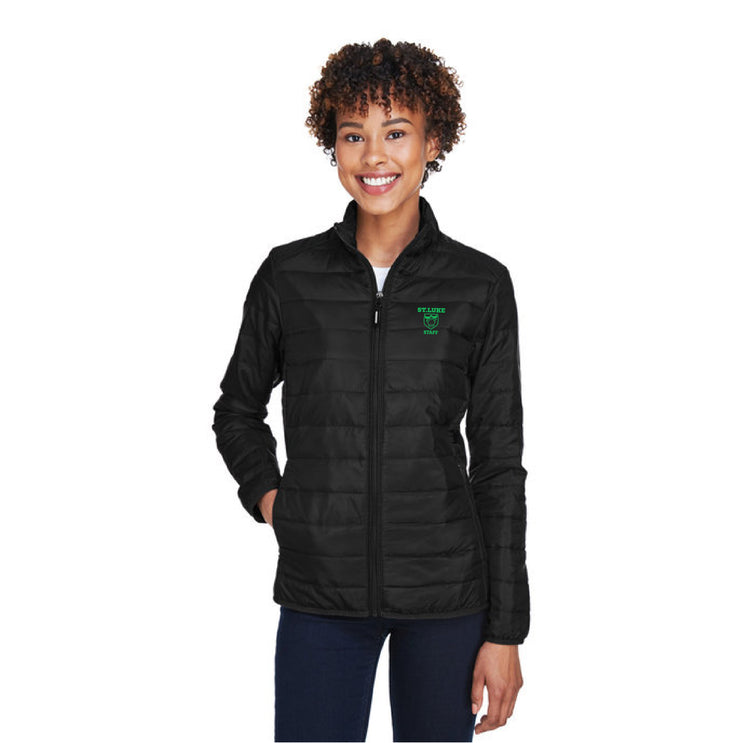 ST. LUKE SCHOOL NEPEAN STAFFWEAR - CORE365 PREVAIL PACKABLE PUFFER JACKET - LADIES