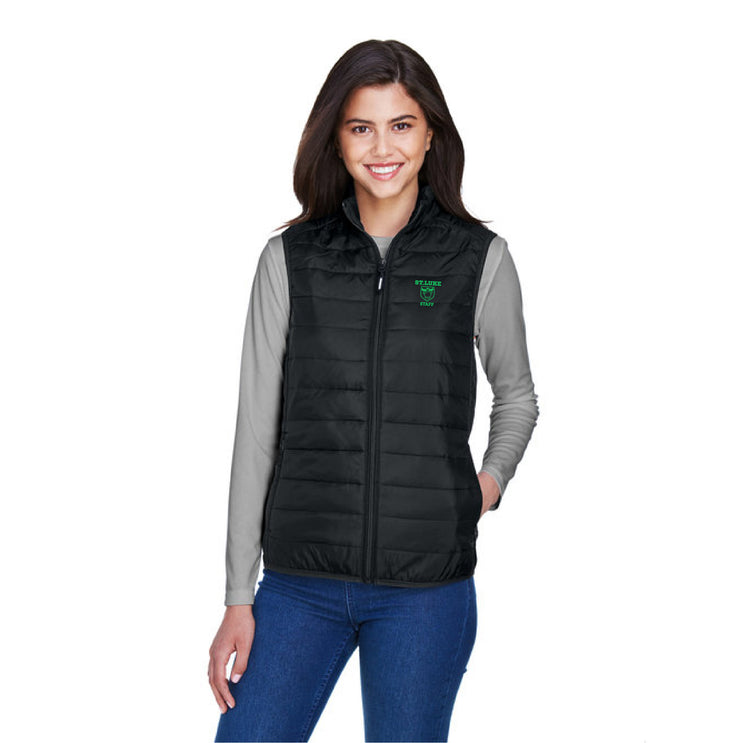 ST. LUKE SCHOOL NEPEAN STAFFWEAR - CORE365 PREVAIL PACKABLE PUFFER VEST - LADIES
