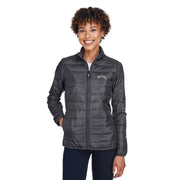 ST. PATRICK'S HS SPIRITWEAR - IRISH EMBROIDERY - CORE365 PREVAIL PACKABLE PUFFER JACKET - LADIES