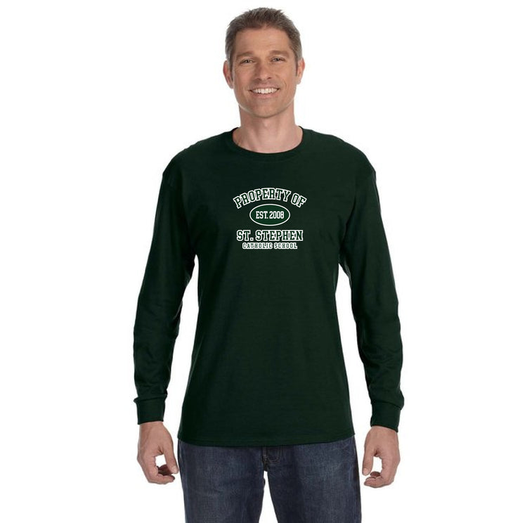ST. STEPHEN SPIRITWEAR - PROPERTY - GILDAN COTTON LONGSLEEVE - ADULT