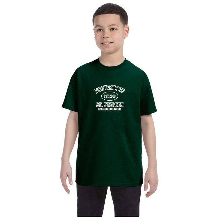 ST. STEPHEN SPIRITWEAR - PROPERTY - GILDAN COTTON TEE  - YOUTH