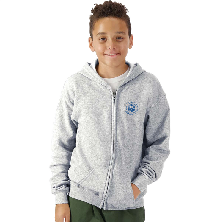 ST. JEROME SPIRITWEAR - GILDAN COTTON ZIPPED HOODIE - YOUTH