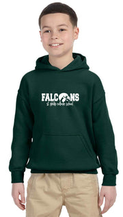 ST. PHILIP SPIRITWEAR - YOUTH - GILDAN HEAVY BLEND COTTON HOODIE- FALCONS LOGO