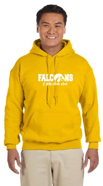 ST. PHILIP SPIRITWEAR - GILDAN HEAVY BLEND COTTON HOODIE - FALCONS LOGO - ADULT