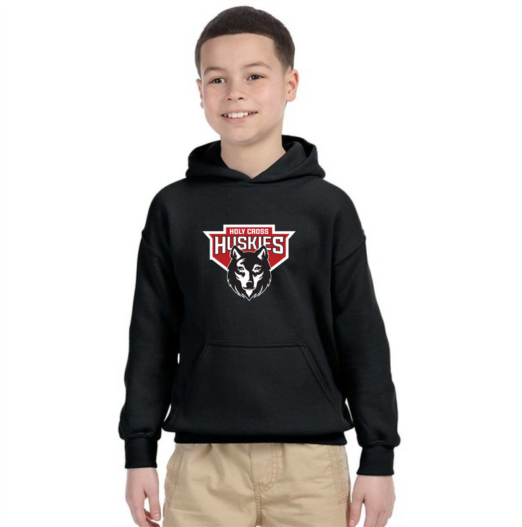 HOLY CROSS SPIRITWEAR - HUSKIES - GILDAN COTTON HOODIE - YOUTH