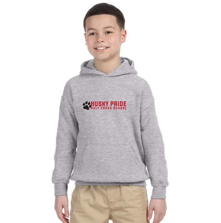 HOLY CROSS SPIRIT - HUSKY PRIDE - GILDAN COTTON HOODIE - YOUTH