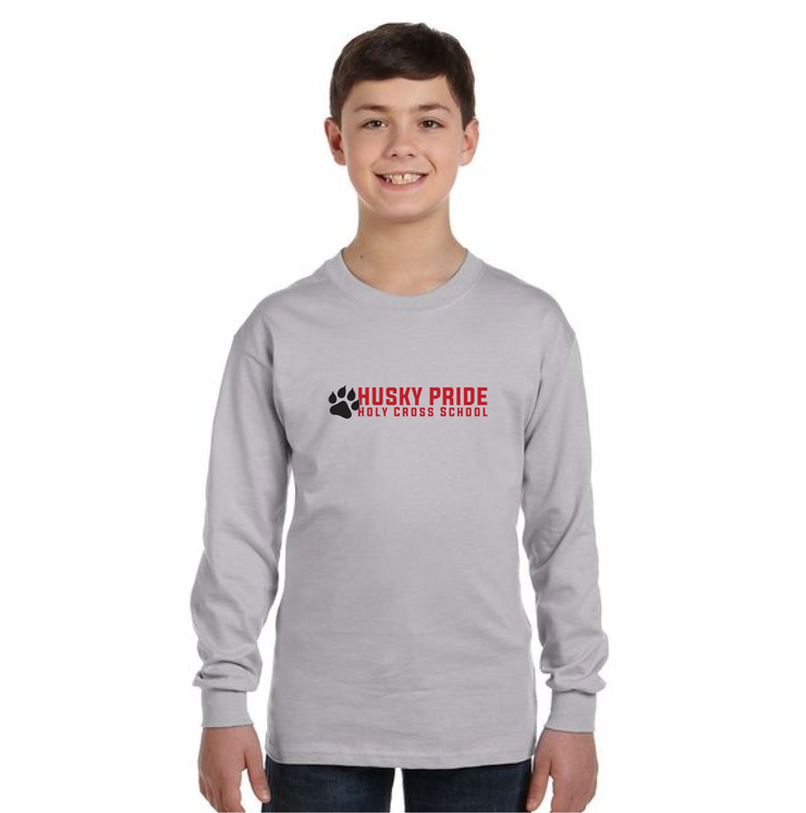 HOLY CROSS SPIRIT - HUSKY PRIDE - GILDAN COTTON LONGSLEEVE - YOUTH