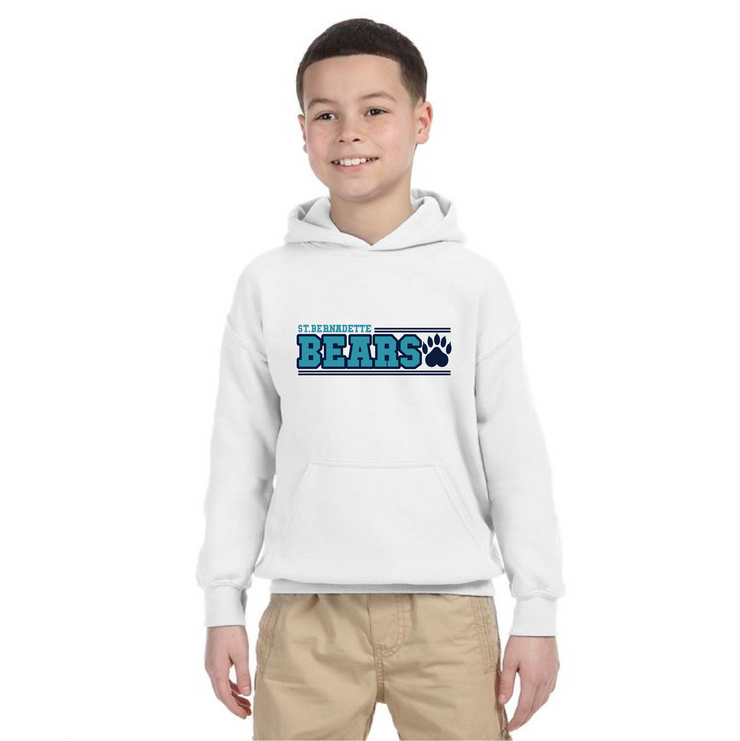 ST. BERNADETTE SPIRITWEAR - BERNADETTE PRINT - GILDAN COTTON HOODIE - YOUTH