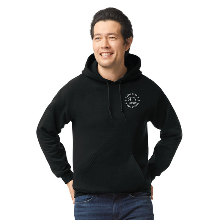 HILSON AVENUE SPIRITWEAR - LEFT CHEST LOGO - GILDAN COTTON HOODIE - ADULT