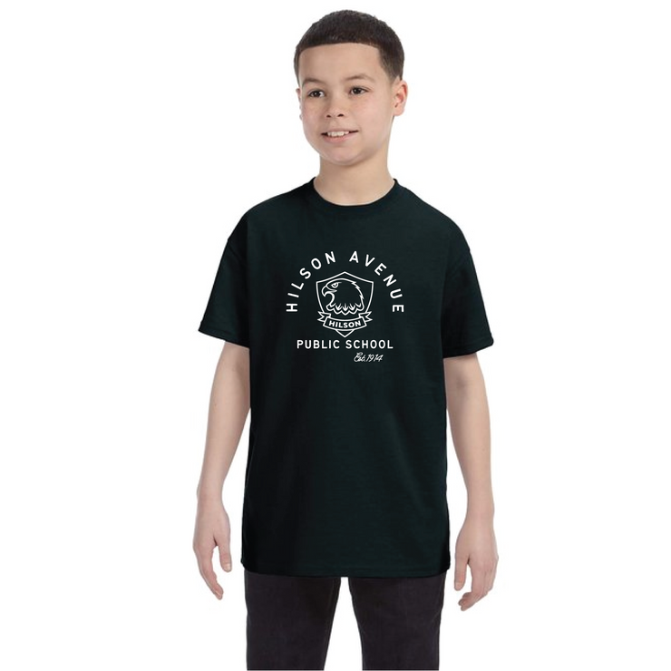 HILSON AVENUE SPIRITWEAR - 1 COLOUR LOGO - GILDAN COTTON TEE - YOUTH