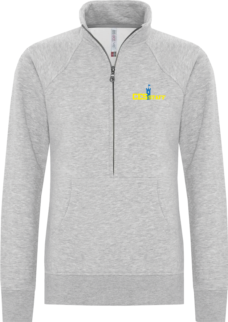 CASTLEFRANK STAFFWEAR - ATC ESACTIVE VINTAGE 1/2 ZIP SWEATSHIRT - LADIES