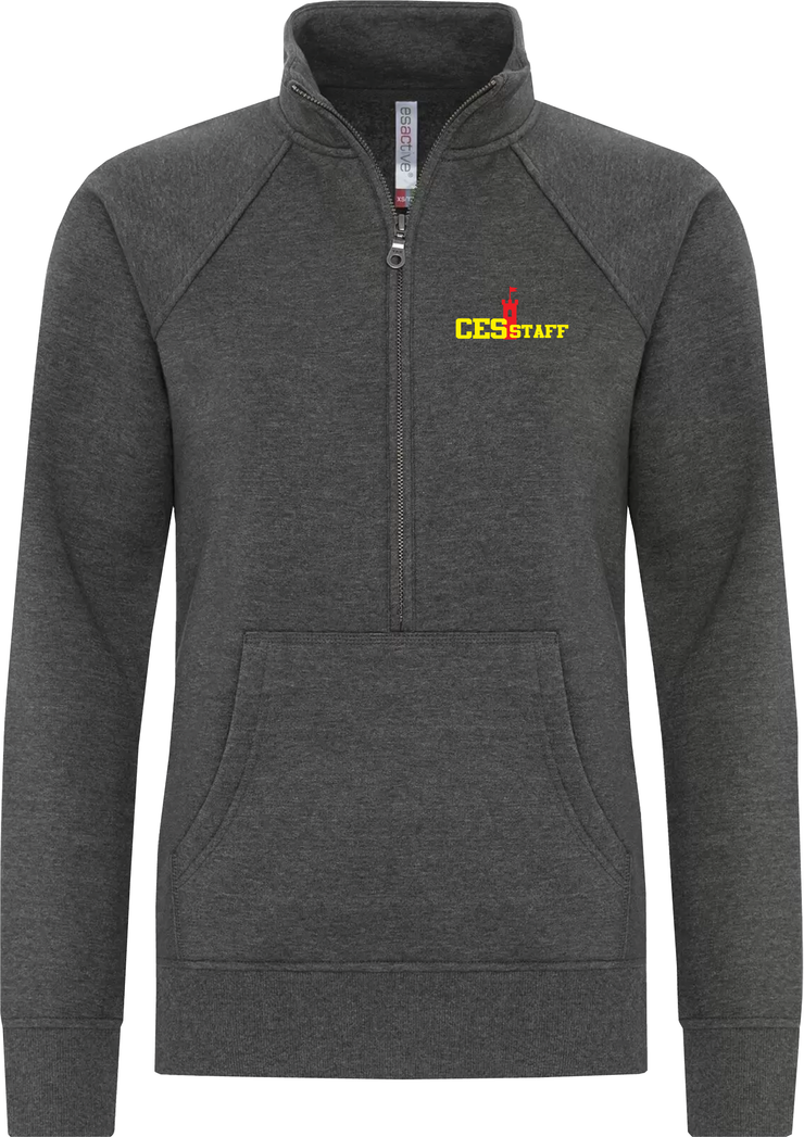 CASTLEFRANK STAFFWEAR - ATC ESACTIVE VINTAGE 1/2 ZIP SWEATSHIRT - LADIES