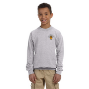 ST. LEONARD SPIRITWEAR - LEFT CHEST EMBROIDERED LOGO - GILDAN HEAVY COTTON CREW SWEATSHIRT - YOUTH