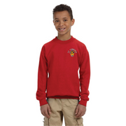 ST. LEONARD SPIRITWEAR - LEFT CHEST EMBROIDERED LOGO - GILDAN HEAVY COTTON CREW SWEATSHIRT - YOUTH