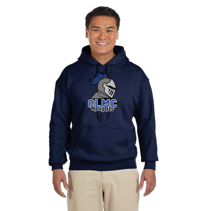 OLMC SPIRITWEAR - OLMC KNIGHTS - GILDAN COTTON HOODIE - ADULT