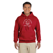 HILSON AVENUE SPIRITWEAR - 1 COLOUR LOGO - GILDAN COTTON HOODIE - ADULT