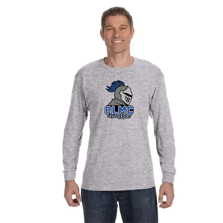 OLMC SPIRITWEAR - OLMC KNIGHTS - GILDAN COTTON LONGSLEEVE - ADULT