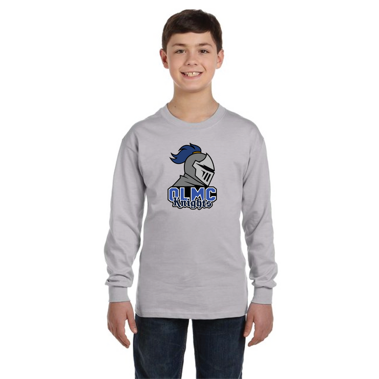 OLMC SPIRITWEAR - OLMC KNIGHTS - GILDAN COTTON LONGSLEEVE - YOUTH