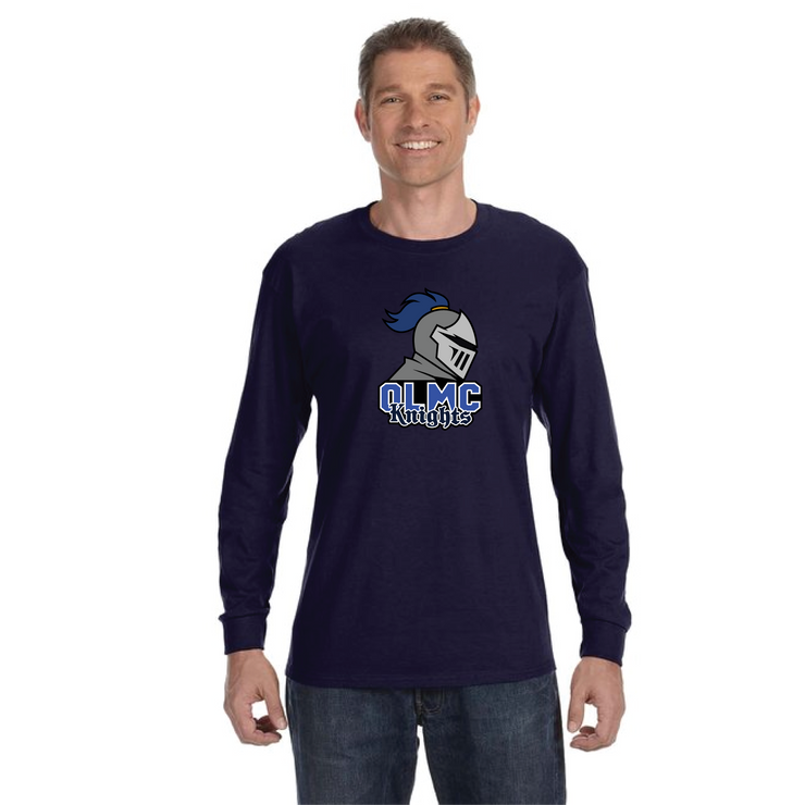 OLMC SPIRITWEAR - OLMC KNIGHTS - GILDAN COTTON LONGSLEEVE - ADULT