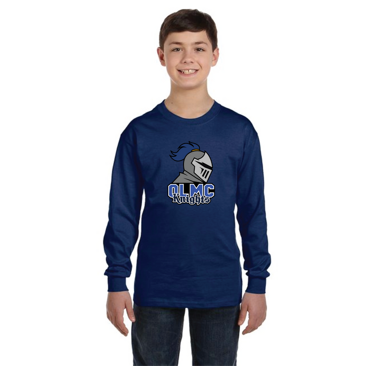 OLMC SPIRITWEAR - OLMC KNIGHTS - GILDAN COTTON LONGSLEEVE - YOUTH