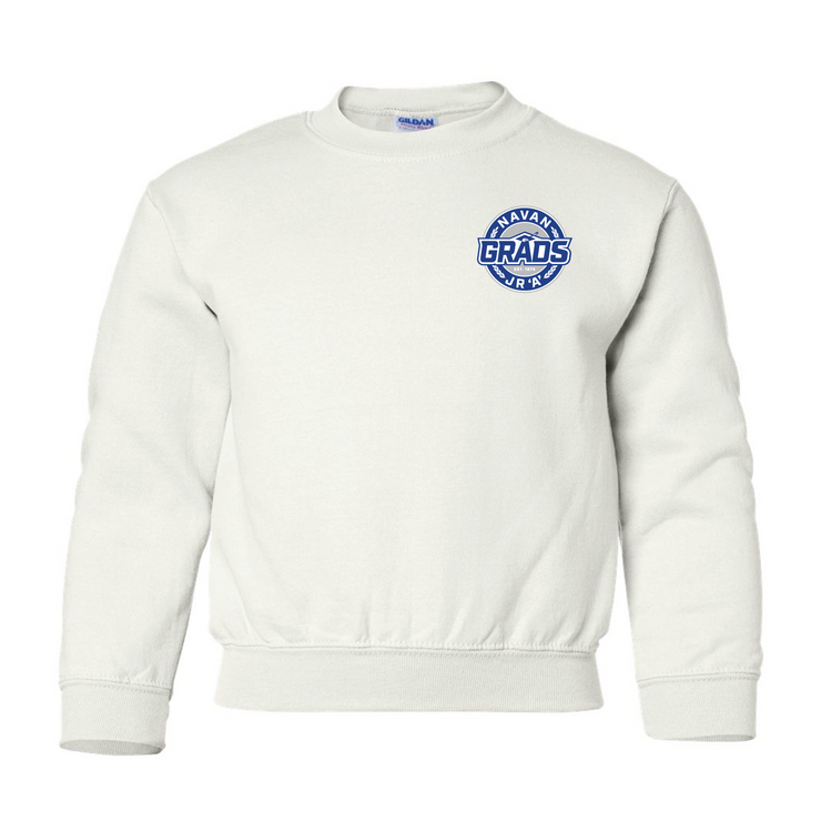 NAVAN GRADS HOCKEY - LEFT CHEST CIRCLE EMBROIDERY - GILDAN HEAVY BLEND FLEECE CREWNECK - YOUTH