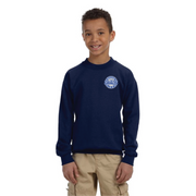 NAVAN GRADS HOCKEY - LEFT CHEST CIRCLE EMBROIDERY - GILDAN HEAVY BLEND FLEECE CREWNECK - YOUTH