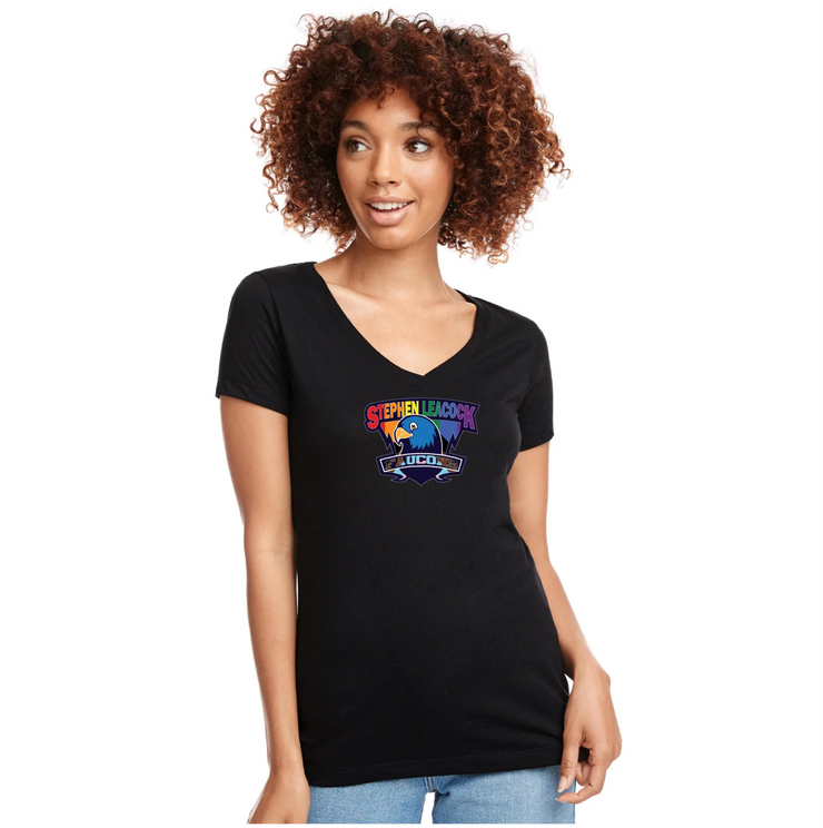 STEPHEN LEACOCK STAFFWEAR - BELONGING - NEXT LEVEL V NECK T SHIRT - LADIES