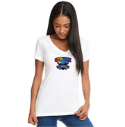 STEPHEN LEACOCK STAFFWEAR - BELONGING - NEXT LEVEL V NECK T SHIRT - LADIES